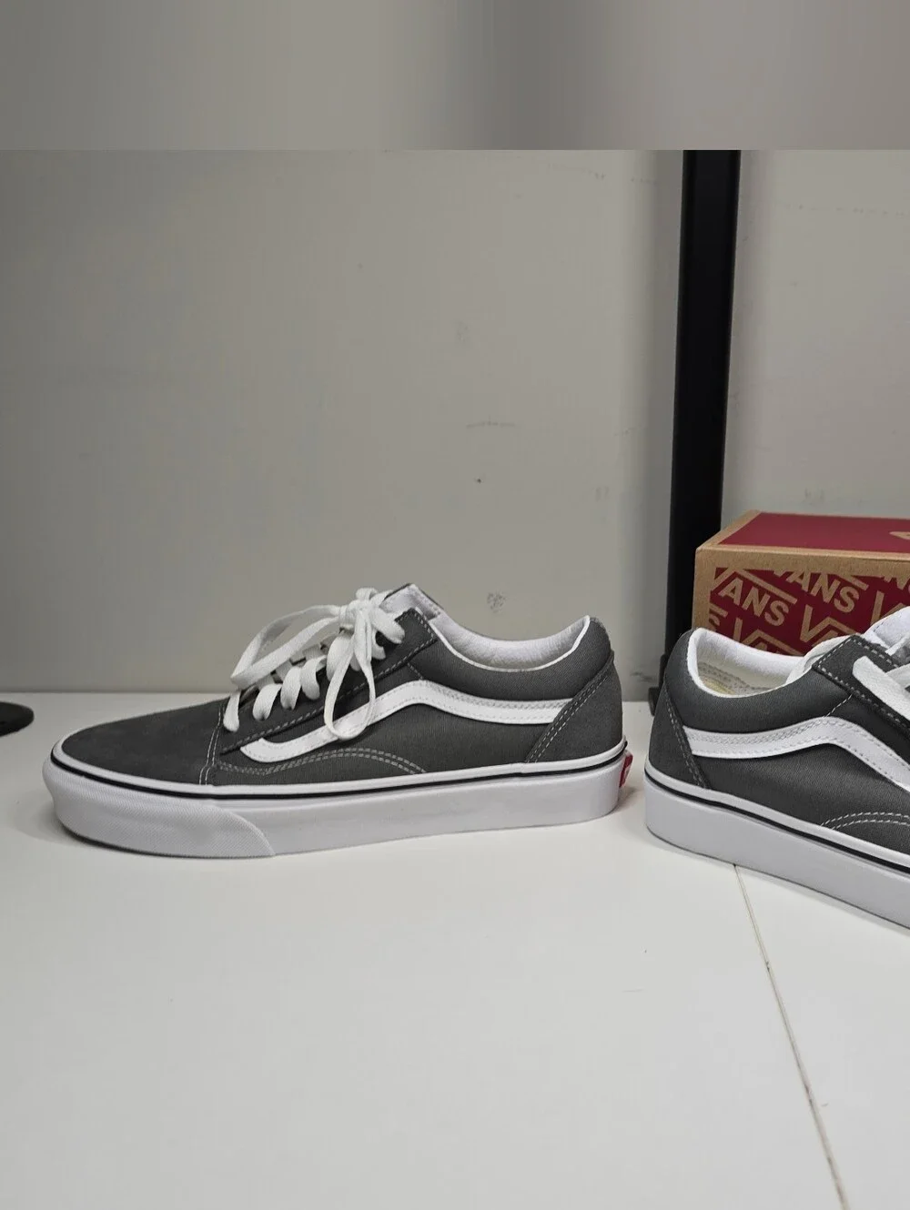 Vans Old Skool Sneakers Pewter/True White Women’s 8.5 NWOT with Box - Picture 10 of 14